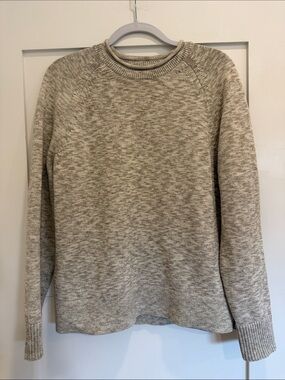 lululemon Knit Sweater Women’s M Heathered Beige Oatmeal Crewneck